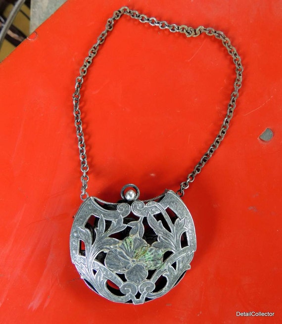 Items similar to Antique Coin Purse Art Nouveau Victorian Miniature Metal Handbag c1900 on Etsy