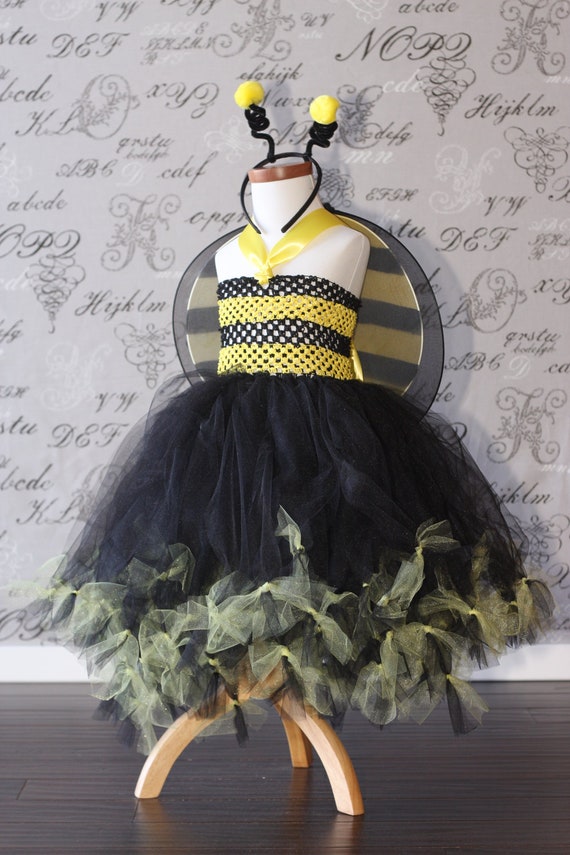 Items similar to Yellow and Black Bumble Bee Halloween Tulle Tutu ...