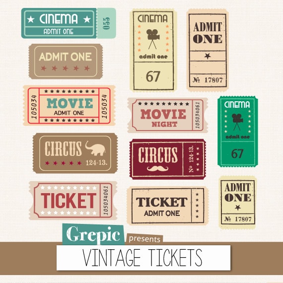 vintage ticket clip art - photo #2