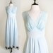 1960s Maxi Slip - Vintage Vanity Fair Nightgown in Soft Pastel Powder Blue - Large to XL