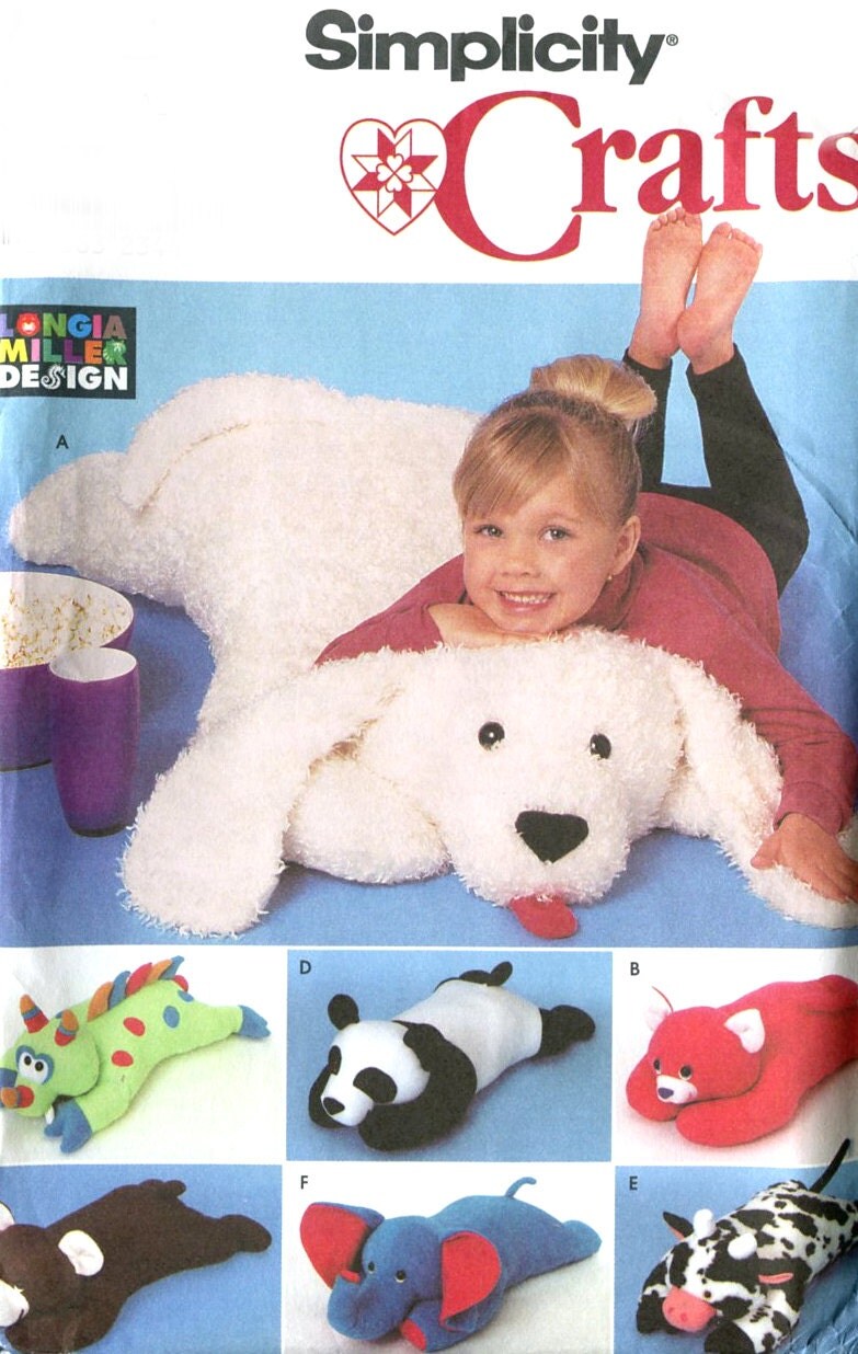 Animal Floor Pillow Pattern Simplicity 8932 Dog / Dinosaur