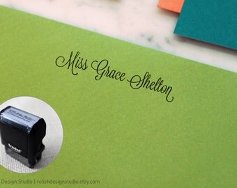SELF INKING Signature Stamp - Personalized Name Stamp, perfect teacher gift, teacher stamp, name stamper, stationery stamp, back to school