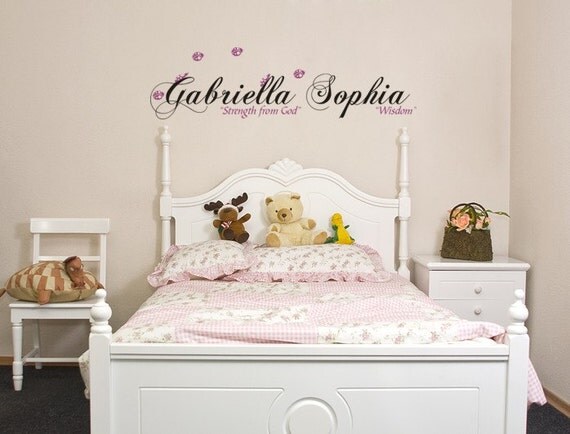 Vinyl Decal Personalized Name with Definition and ladybugs