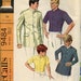 1960s McCalls 9484 Boys Nehru Jacket Shirt Pattern Pocket and Sleeve Variations Vintage Childrens Pattern Size 6 Chest 24