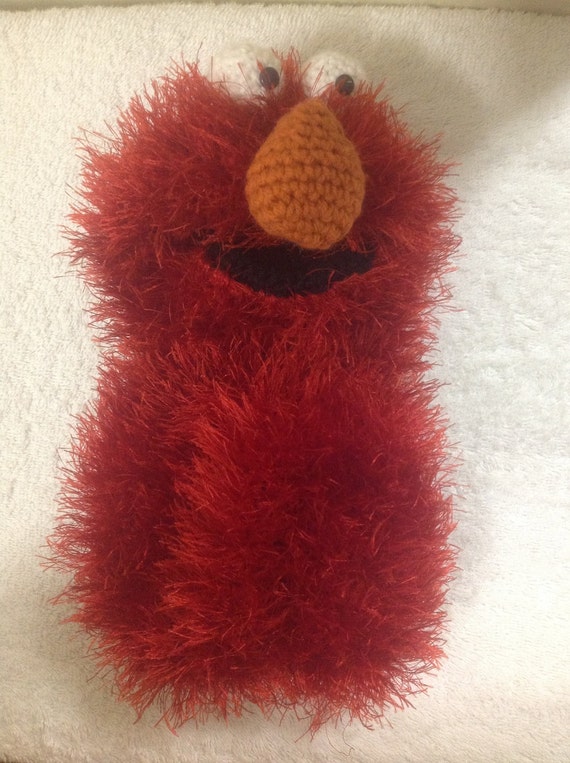 Items similar to Handmade crochet PATTERN Elmo hand puppet, sesame ...