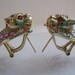 Vintage 14kt Gold & Ruby Earrings/ CARTIER STYLE Panther Ruby/ Yellow/ White and Yellow 14kt Earrings/ Inspired Exquisite Panther Design