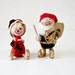 Wooden Swedish Elf Gnome Couple