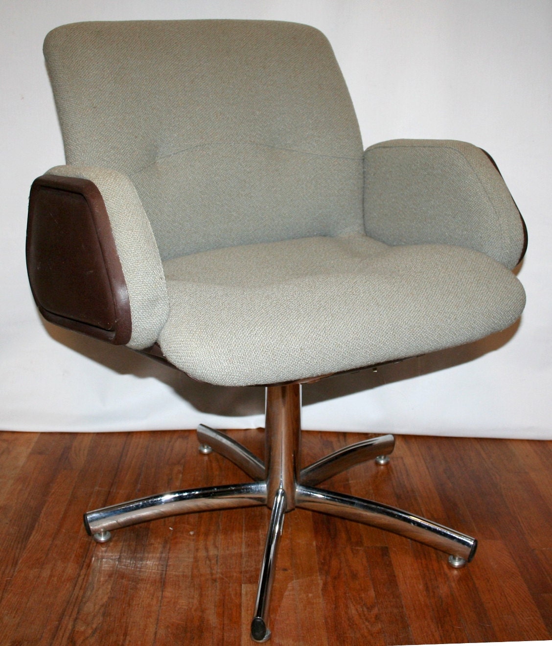 Vintage Mid Century Modern Mad Men Steelcase Chrome Executive