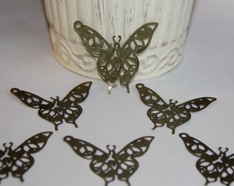 5 Metal Filigree Butterflies Embellishments for Scrapbooking,Card Making,Home Decor,Mini Albums,Journals,Craft Projects,Altered Art