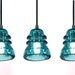 Set of 4 Blue Insulator Pendant Lights - The Original Authentic Insulator Light