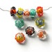 supplies,Beads - 1/4 Pound .Best quality beautiful handmade COLOR INSIDE spacer 20 mm lampwork glass beads color mix.