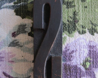 Letter S Antique Letterpress Wood Type Printers Block