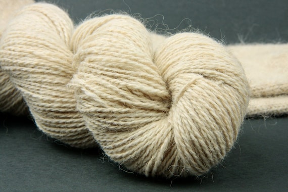 Sock Yarn - Wheat - Alpaca Wool Angora - 3.5 oz 100 gr. Fingering or Sock Weight Yarn