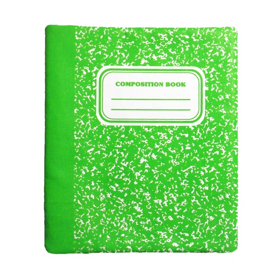 Items similar to iPad Sleeve Neon Green Composition Notebook on Etsy