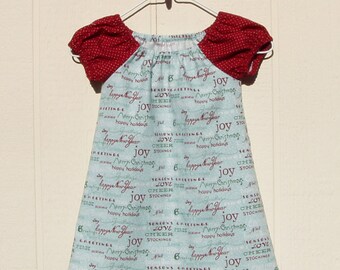 Seasons Greetings Christmas Peasant Dress II Size 6 Months