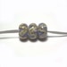 Handmade Lampwork Glass Beads in Silvered Ivory Waves on Grey Swirls and White set of 3 - Silvered Grey - Ready to Ship