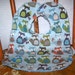 Chenille Bib blue snap absorbent gift fox blue baby toddler by PETUNIAS