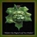 Handmade Magical Leaf Face Polymer Clay Pendant OOAK Wearable Art