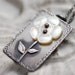 Little Flower Vintage Button Necklace Sterling Silver Handcrafted