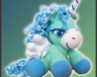Amigurumi Pattern Crochet Peppermint Pegasus DIY Instant Digital Download PDF