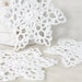 Holiday Winter Crochet Snowflakes, Set of Three Christmas Tree Snowflake Ornaments