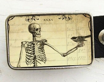 Skeleton Belt Buckle, Halloween Belt Buckle