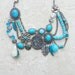 Octopus Aquarium - Statement Necklace - Quartz, Turquoise, Mother of Pearl, Glass and Metal