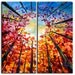 Original Large Tree art Abstract Impasto Texture Gallery painting Contemporary art acrylic painting Looking Up Forest art by tim lam 48x48