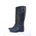 size 7.5 black leather riding boots