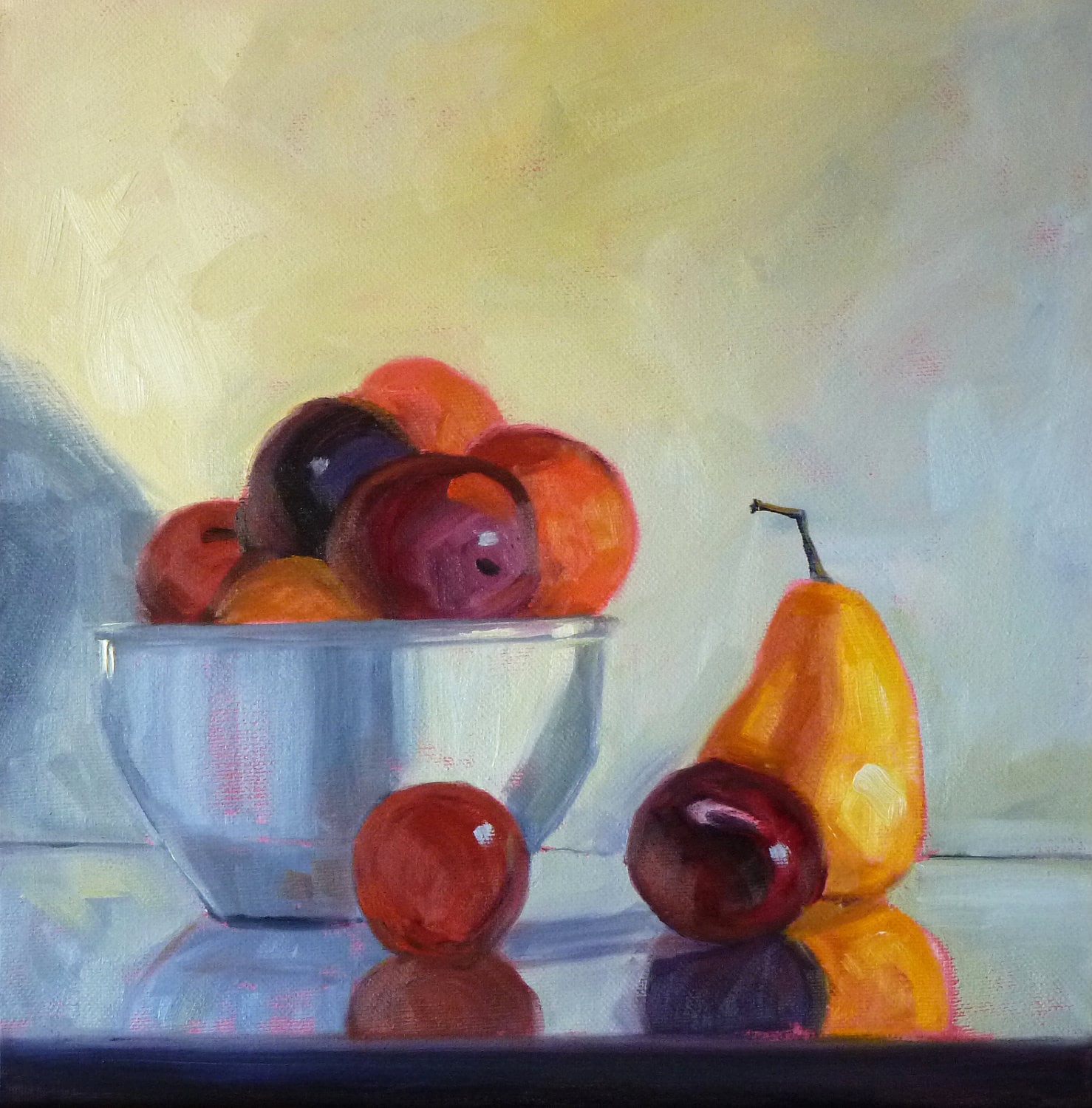 Still Life Oil Painting Original 12x12 on Canvas Colorful