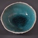 SALE - Ceramic Geode Dish in Cerulean Crackle