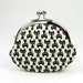 Clasp Change Purse Kawaii Black Cats Ivory