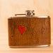 4oz Flask - Nice pattern in red and antique brown
