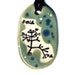 The Original Tree of Life Ceramic Necklace or Ode to Charles Darwin in Spotted Green