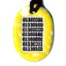 atheist Binary (ASCII) Code Ceramic Necklace in Yellow