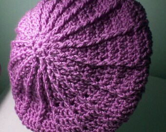 PDF Soft Ribbed Crochet Beret Pattern