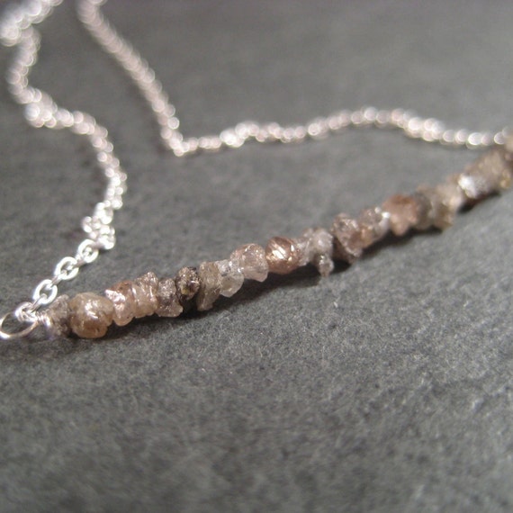 Diamond Chip Necklace Rough Diamond Nuggets Diamond Drusy