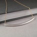 Sterling Tube Necklace, Sterling Chain Necklace, Minimal Modern Jewelry, Mixed Metal Jewelry