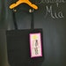 SAMPLE - Canvas Tote - Hand Embroidered Mod Girl - by Boutique Mia and More - Ready To Ship