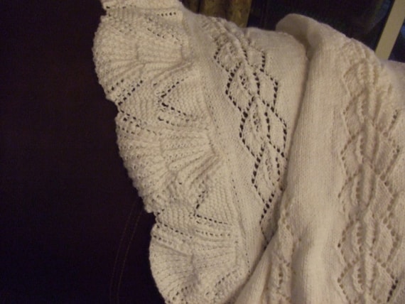 PDF Knit Baby Blanket Pattern to Match Traditional Christening