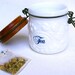 Tea Time Vintage White Glass Tea Holder