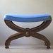 reserved.....light blue vanity bench with X base