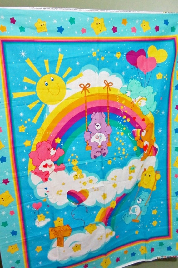 Care Bear Baby Quilt Fabric Panel 100% Cotton Unused
