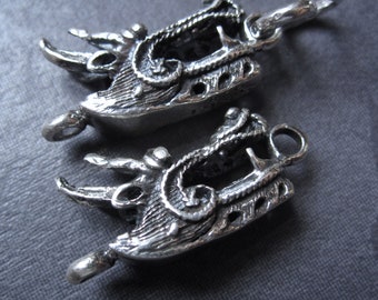 Deirdre the Dragon Mamma - Solid Sterling Silver Clasp - Large Size - oxidized