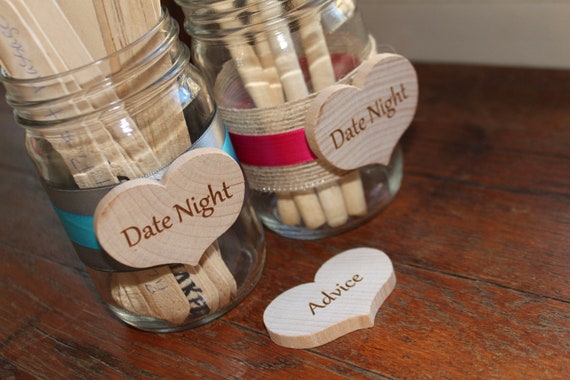 Bridal Shower Game, Baby Shower Game, Marriage Advice for the Bride and Groom, Date Night Ideas - JAR ONLY