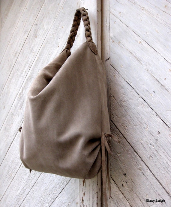 suede slouch hobo bag