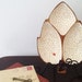 Large Leaf Three Section Dish : Hand-painted Light Background Dots