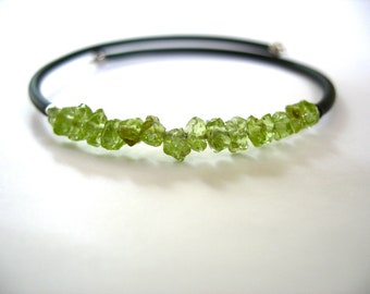 Peridot Bracelet, Peridot Stone Bounce Back Bracelet, Handmade Peridot Jewelry