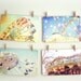 Carnival Postcard set - Carnival Daze - Set of four 4x6 postcards art prints - Whimsical cards Carnival ride colorful photo stationary