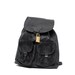 RUCKSACK black leather 80s BACKPACK grunge UNISEX giant x-large